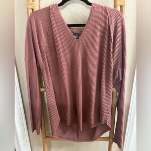 Wild fable waffle knot long sleeve shirt with hood